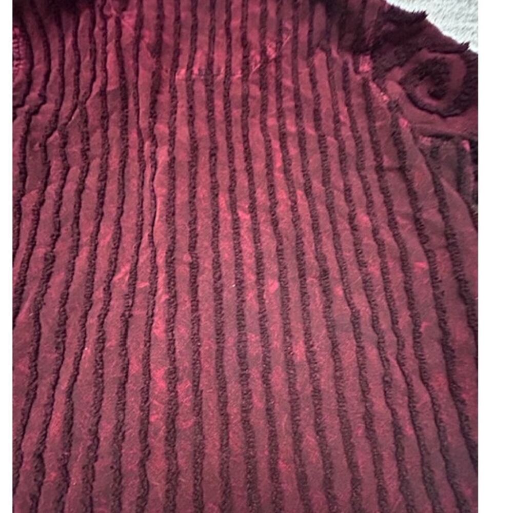Produce Company Red Acid Wash 100% Cotton Embroidered Shirt Shacket Size S - Picture 6 of 7